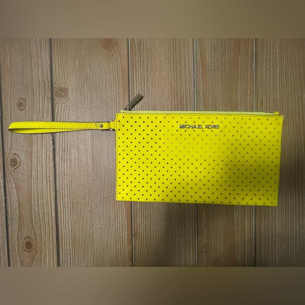 Michael Kors Vibrant Yellow Wristlet